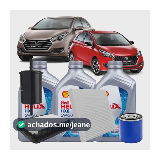 Kit Revisão Troca Óleo Shell E Filtros Hb20 1.0 (2012-2025)