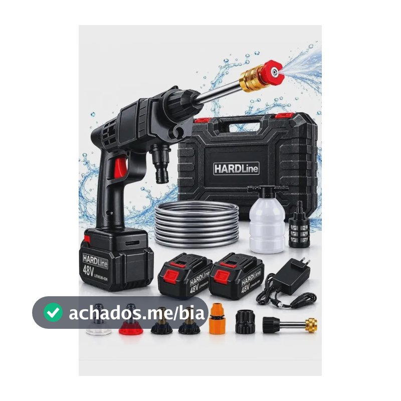 Lavadora de Alta Pressão Portátil Hardline a Bateria 48V Com 2 Baterias e Maleta
