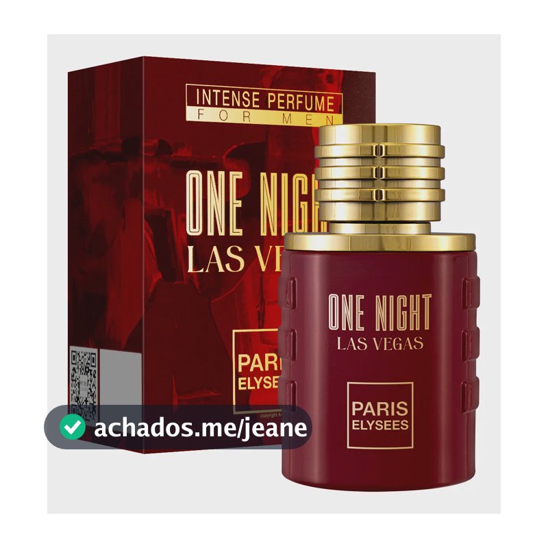 Perfume One Night Las Vegas Paris Elysees Masculino Intense 100ml