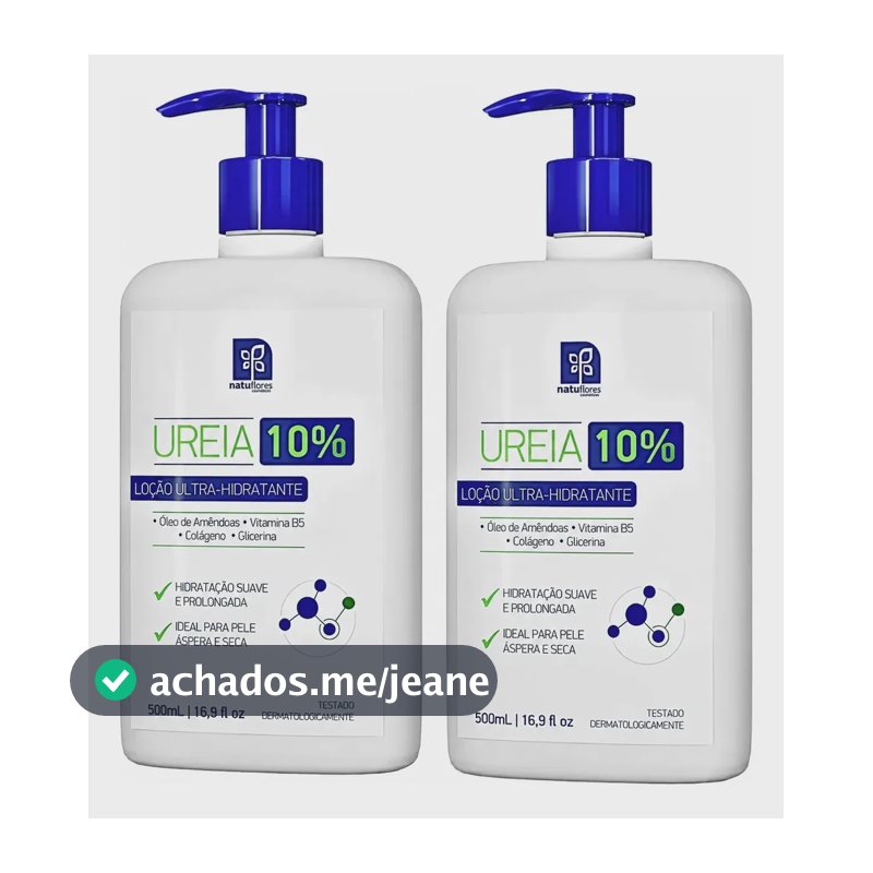 Loção Ultra-hidratante Uréia 10% 500ml Natuflores 2unidades Neutra