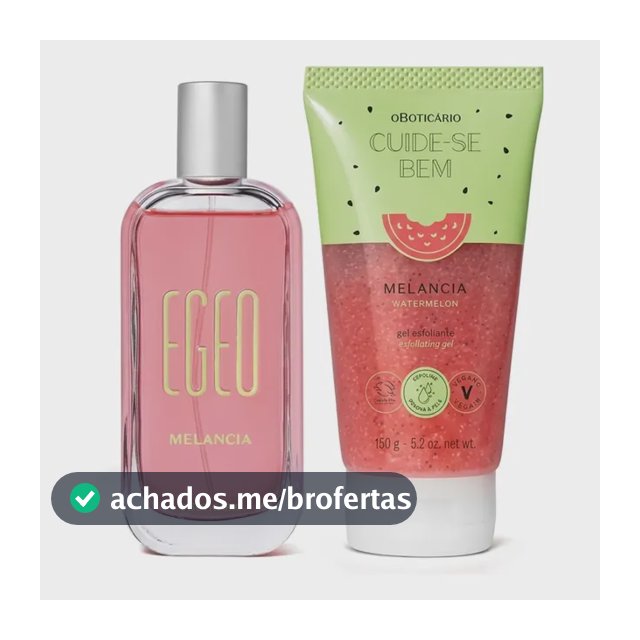 Combo Egeo Melancia: Colônia 90ml + Gel Esfoliante 150g