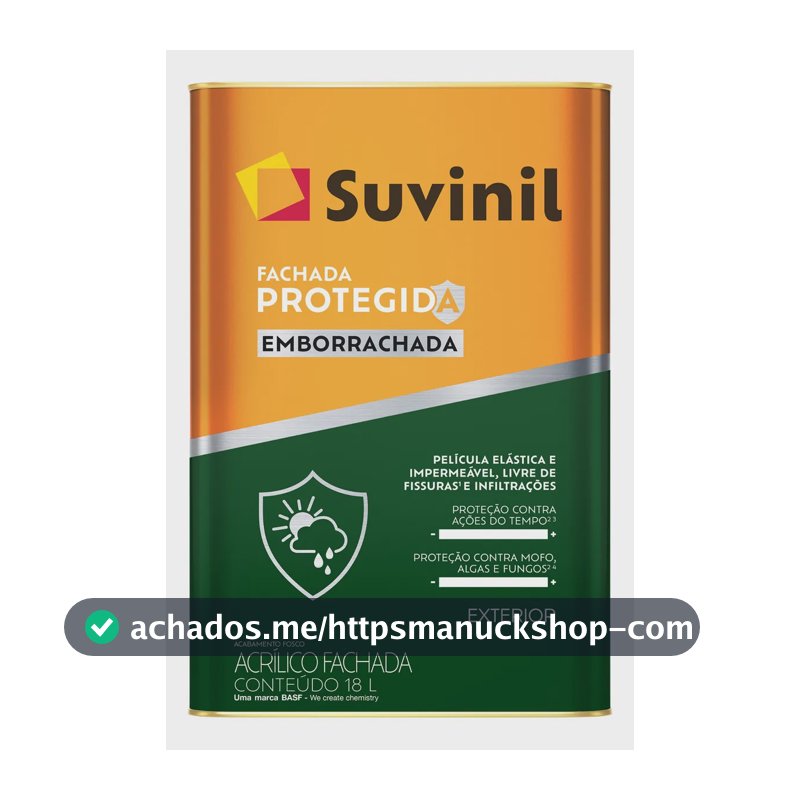 Tinta Fachada Protegida Emborrachada Branco Neve 18l Suvinil Acabamento Fosco