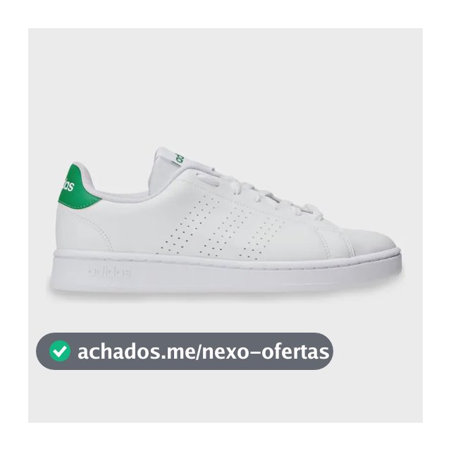Tênis Masculino E Feminino Advantage 2.0 adidas Branco E Verde Liso 34 Br