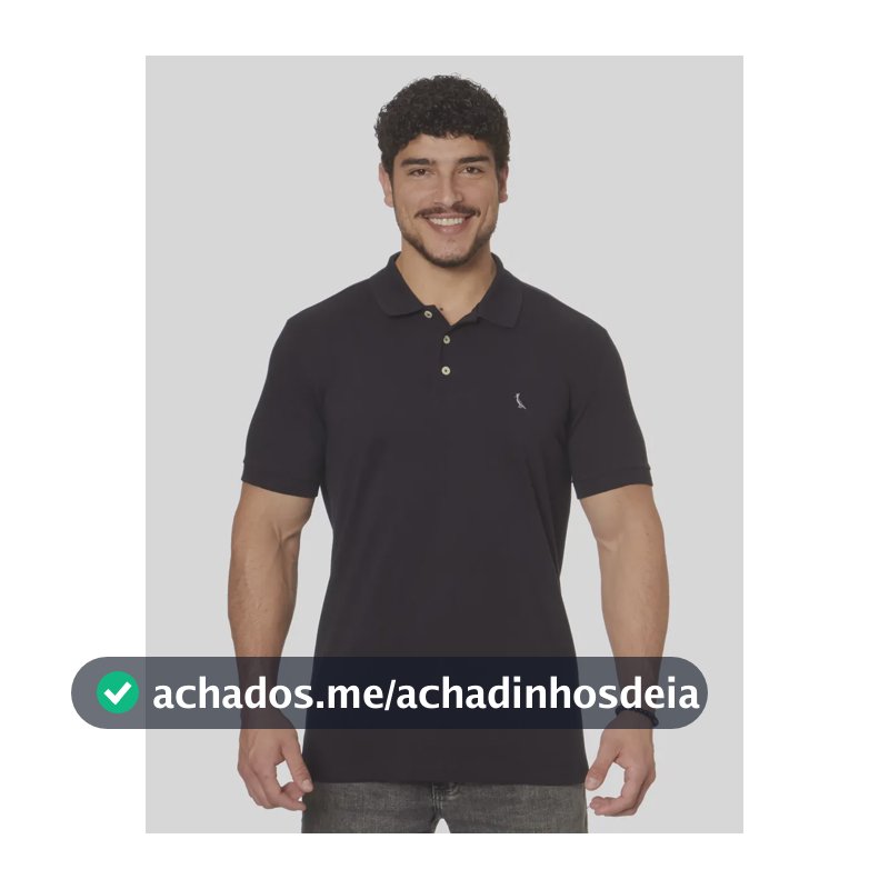 Camisa Reserva Masculino Polo Regular Essence Preto Liso G