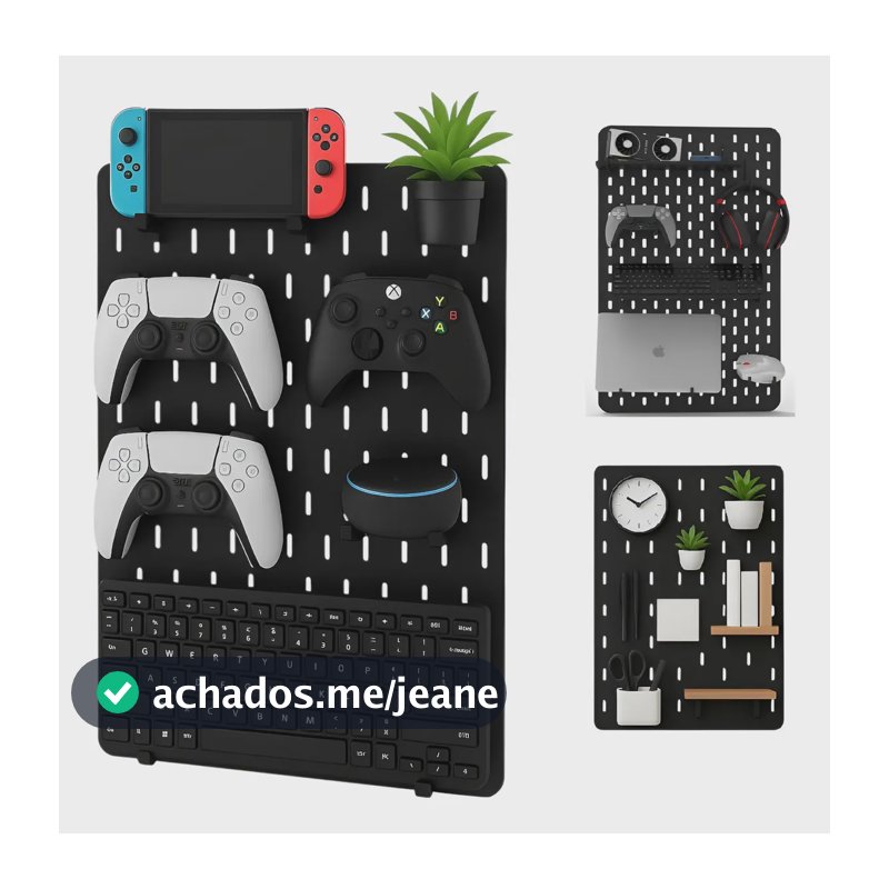 Pegboard Premium Mdf Setup Gamer Home Office Preto Top Full