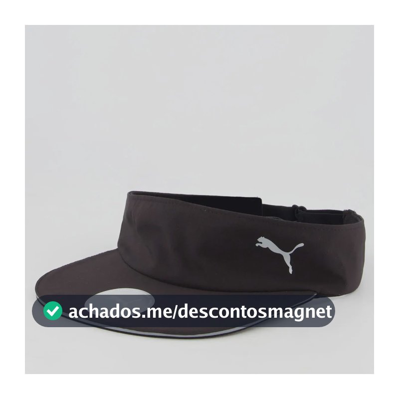 Viseira Puma Running Preta Preto Único -