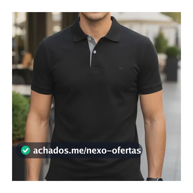 Camisa Gola Polo Social Masculina Slim Algodão Casual Ogochi