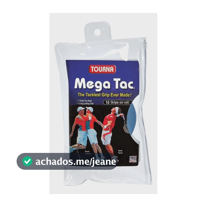 Mega Tac Overgrip Azul De 10 Peças Azul