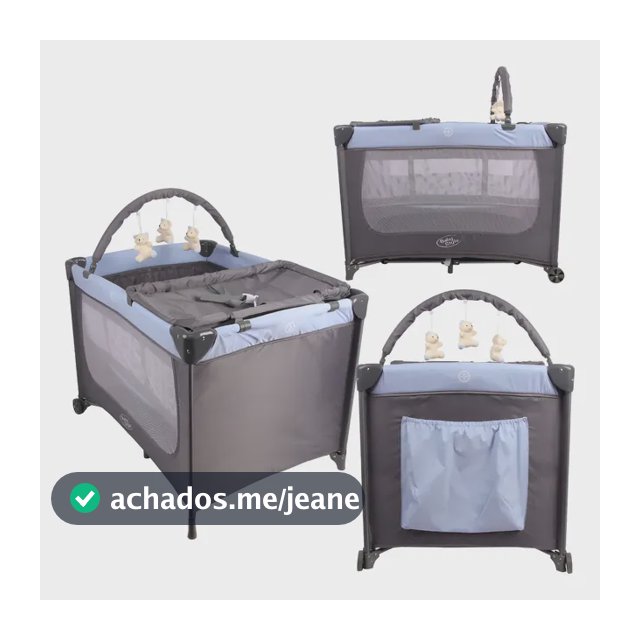 Berço Portátil Infantil Cercado 0-18kg Joly Baby Style