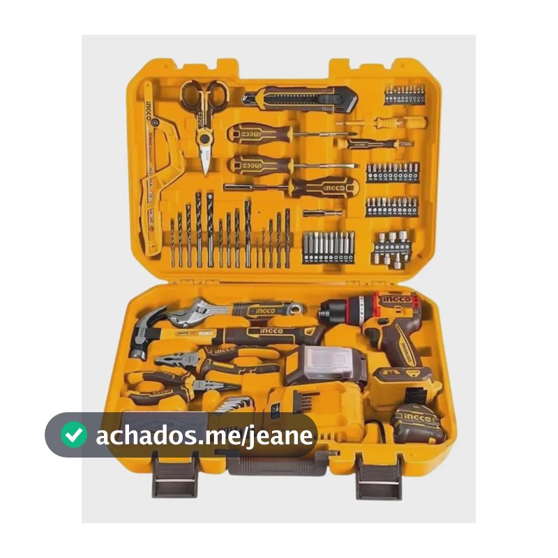 Kit Parafusadeira  Impacto 20v 165 Peças Hkthp41662-9 Ingco