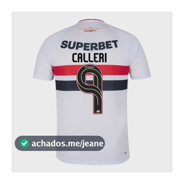 Camisa Oficial São Paulo 2026 Personalizada Envio Imediato