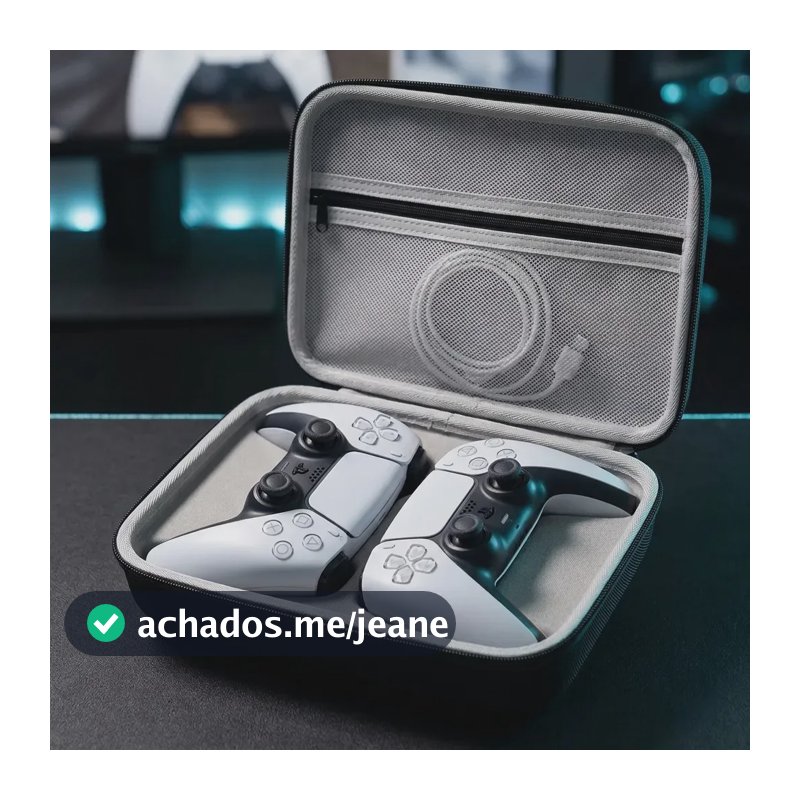 Estojo Case Maleta Organizador Para Controle Playstation 5, Nintendo Switch Pro, Xbox Series X Anti Poeira Preto Quality Home
