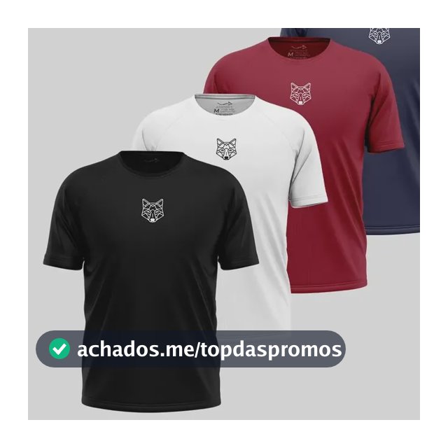 Kit 4 Camisetas Masculinas Dry Lobo Alpha