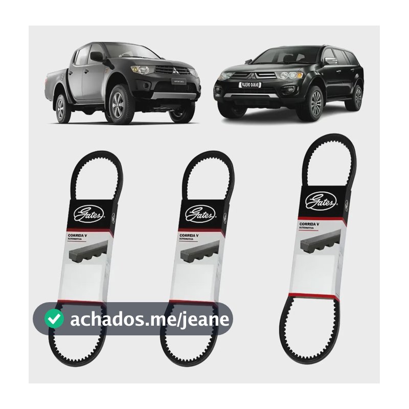 Correia Alternador E Ar Condicionado L200 Triton 3.2 3 Peças
