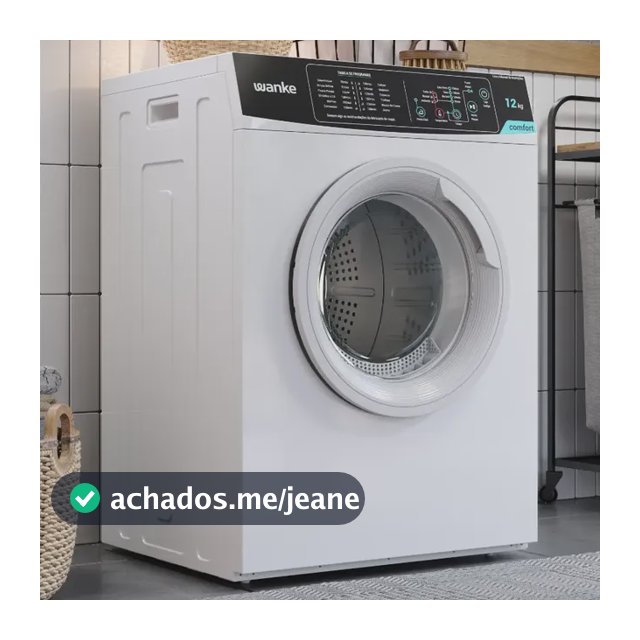 Secadora De Roupa De Piso Wanke 12kg Comfort 12 Programas Branco Promo Wave
