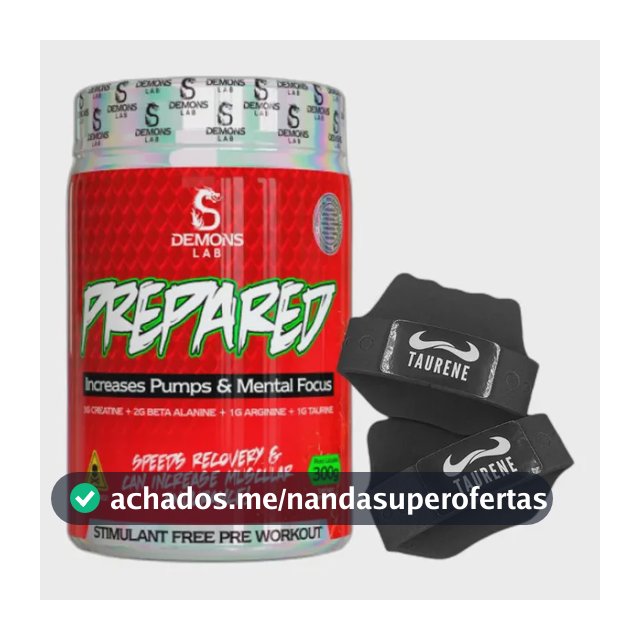 Pre Treino Prepared 300g Exotic Fruit Luva - Demons Lab Sabor Sem Sabor