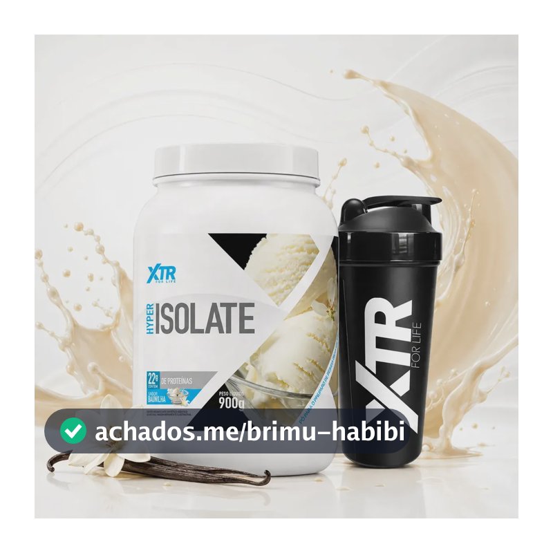 Proteína Isolada Whey Hyper Isolate Sem Lactose Sem Glúten 900g Baunilha XTR