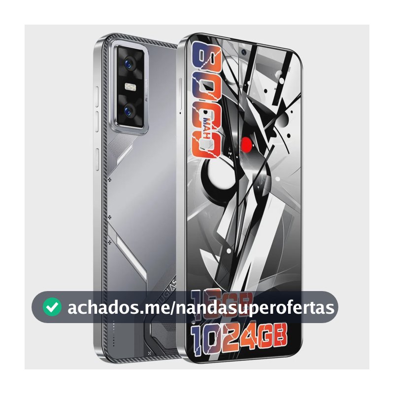 Smartphone NUGLAS GT30 PRO 5G Dual Sim 16GB RAM 512GB ROM Dimensity 9200 Tela HD+ 6.82 Bateria 8000mAh