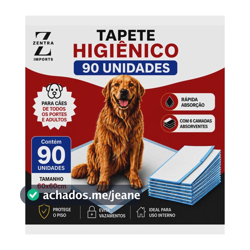 Kit Com 90 Tapetes Higiênico Pet Cor Branco Fralda Branco Branca