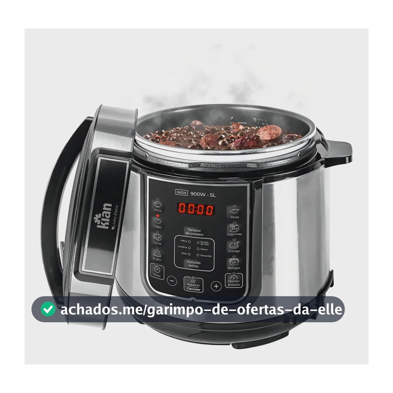 Panela De Pressão Elétrica 5 Litros Kian Inox
