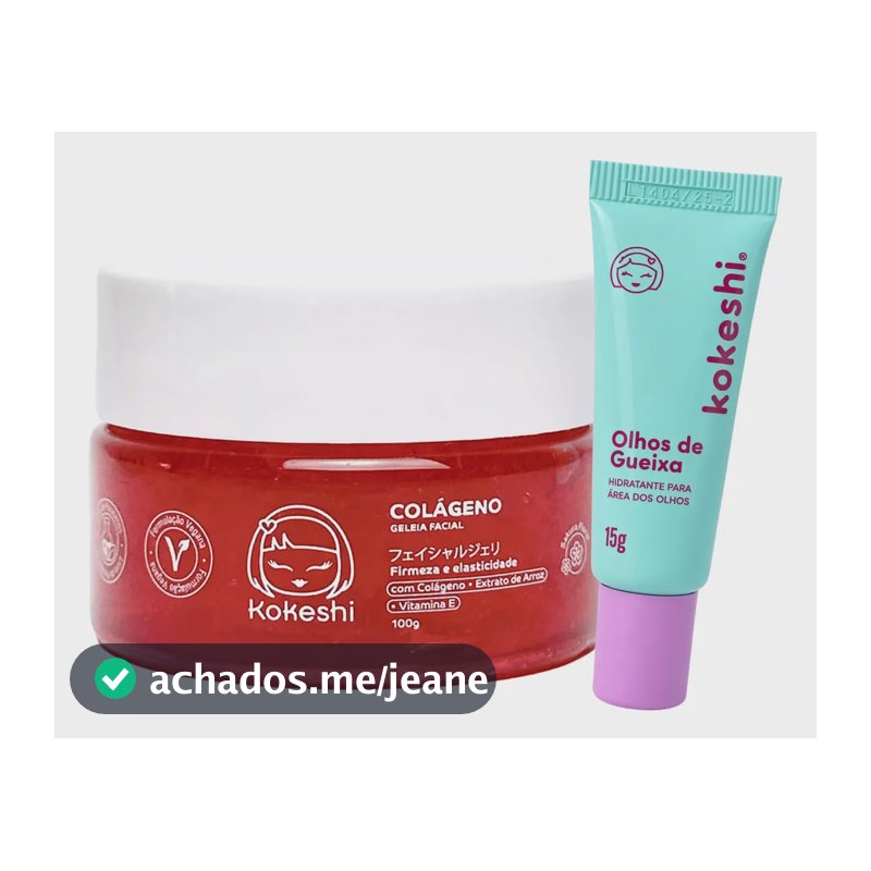 Kit Skin Care Geleia De Colágeno E Olhos De Gueixa Kokeshi