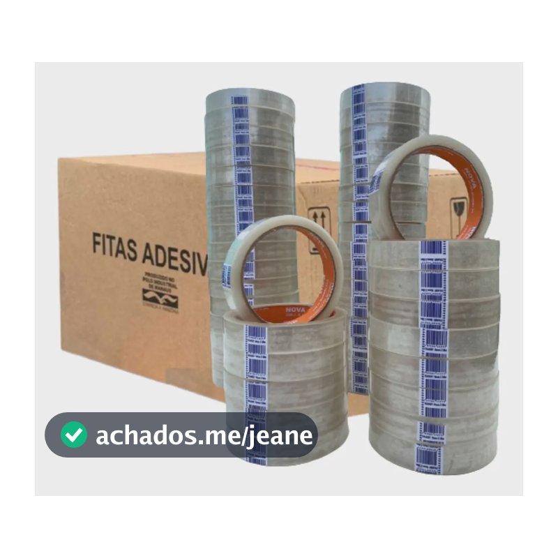 Fita Adesiva Transparente Papelaria 18x50 Atacado 64 Rolos