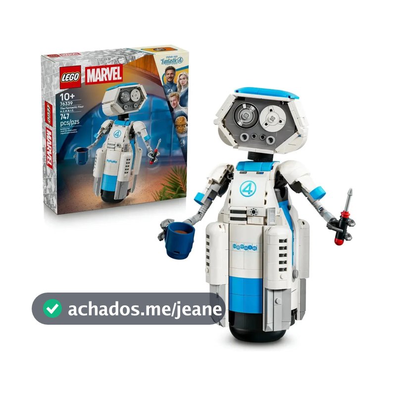 LEGO Marvel Quarteto Fantástico: H.E.R.B.I.E. 76339; Conjunto de construção com detalhes do adorável robô inspirado no filme; Brinquedo para meninos e meninas; Dia das crianças; 10+