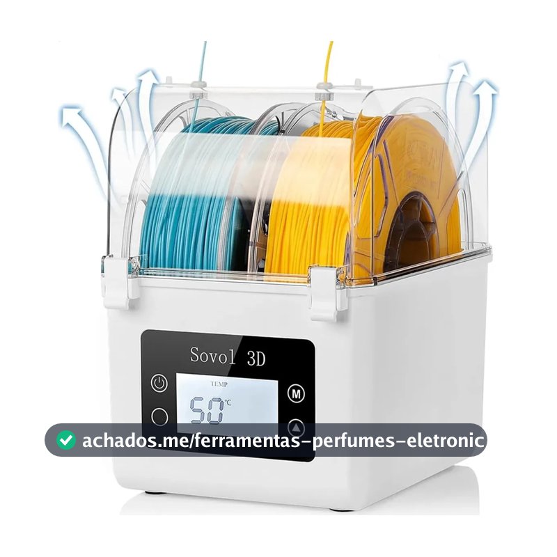 Caixa Secadora Dupla Para Filamento De Impressora 3d Compatível 127v E 220v