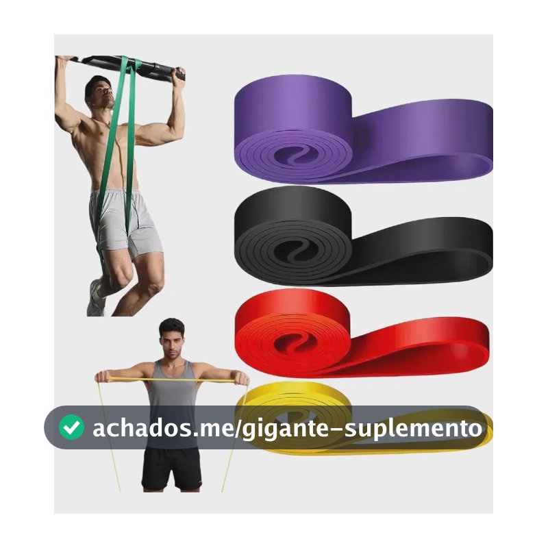 Elastico Treino Exercicio Academia Fitness Super Band Cinto Amarelo