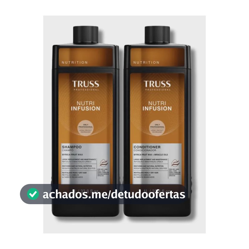 Kit Truss Profissional Nutri Infusion Salon Duo Shampoo E Condicionador 1 Litro Cada