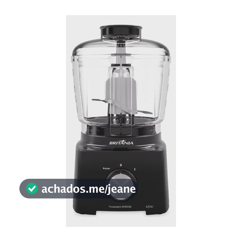 Processador Britânia 420W 1 Velocidade Preto BMN04A