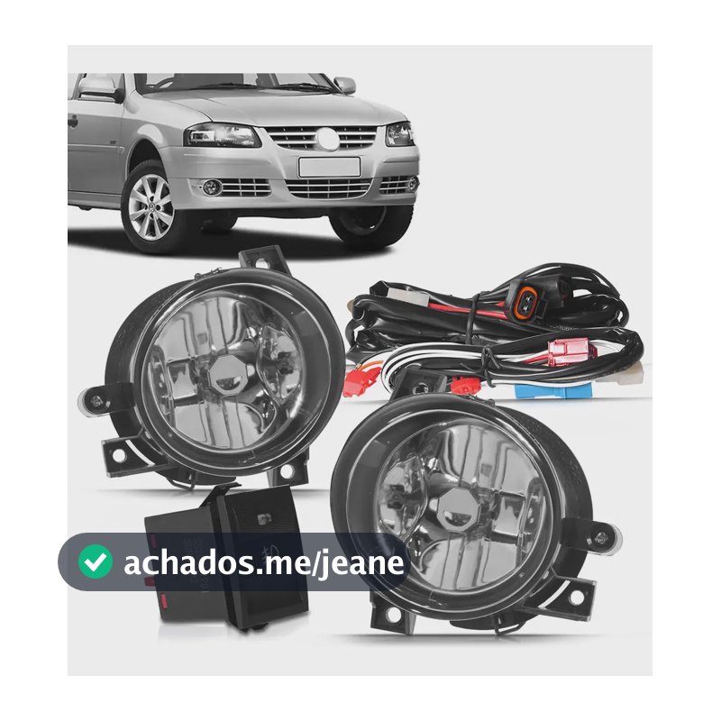 Kit Farol Milha Neblina Gol G4 Botão Modelo Original