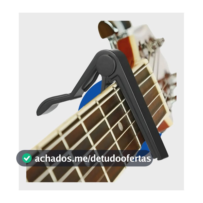 Capotraste Alumínio Preto Para Guitarra Acústica e Elétrica Mandolina Banjo Dc Music