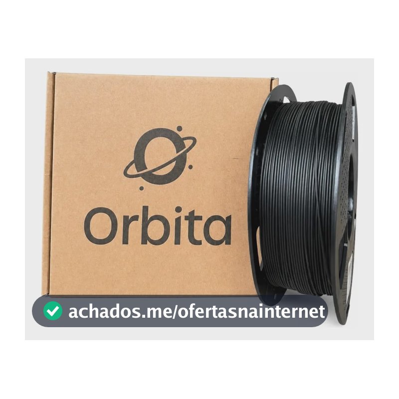 Filamento Pla Para Impressora 3d Orbita 1,75 Mm 1 Kg Preto