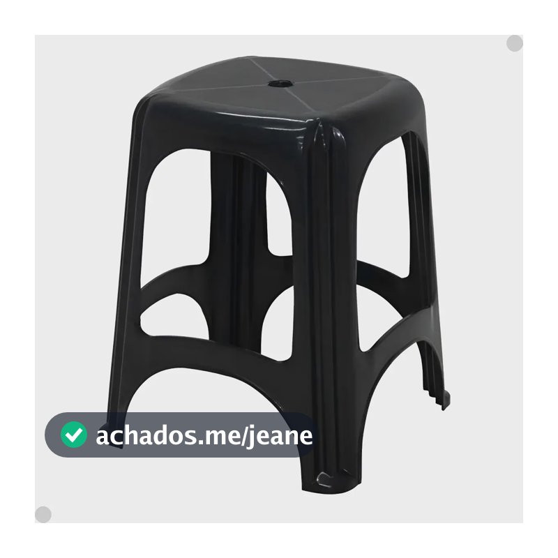 10 Banqueta Niteroi Preto Tramontina Resistente 100kg