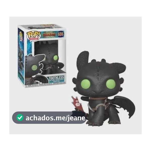 Como Treinar Seu Dragão 3 - Boneco Pop Funko Banguela #686