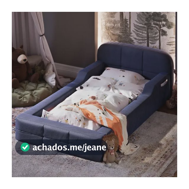 Cama Infantil Jelc Decor Cama Infantil Aurora Baby Berço Fabricado Em Espuma Azul Aurora Baby Premium - JB ESTOFADOS