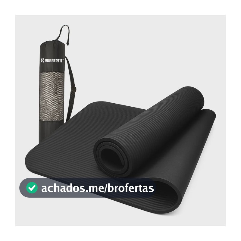 Colchonete Tapete Yoga Pilates Ginástica Grosso 10mm Premium Cor Preto
