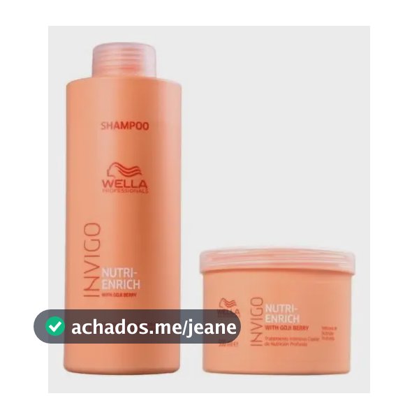 Wella Invigo Nutri Enrich Shampoo 1l E Máscara 500g