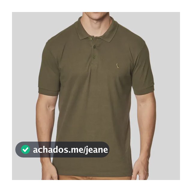 Polo Masculina Reserva Regular New Basic Verde Musgo Liso G