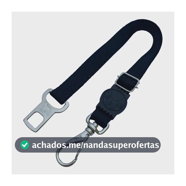 Cinto Segurança Pet Coleira Universal Porte Cachorro Gato Preto Ajustável De 45 Cm - 75 Cm