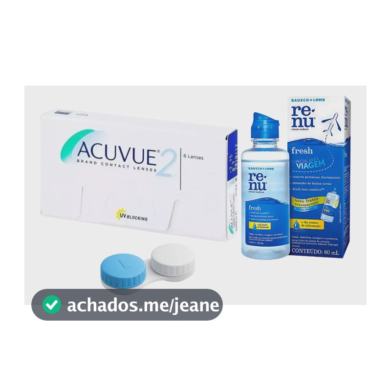 Lentes De Contato Acuvue 2 - Johnson / Miopia + Brindes