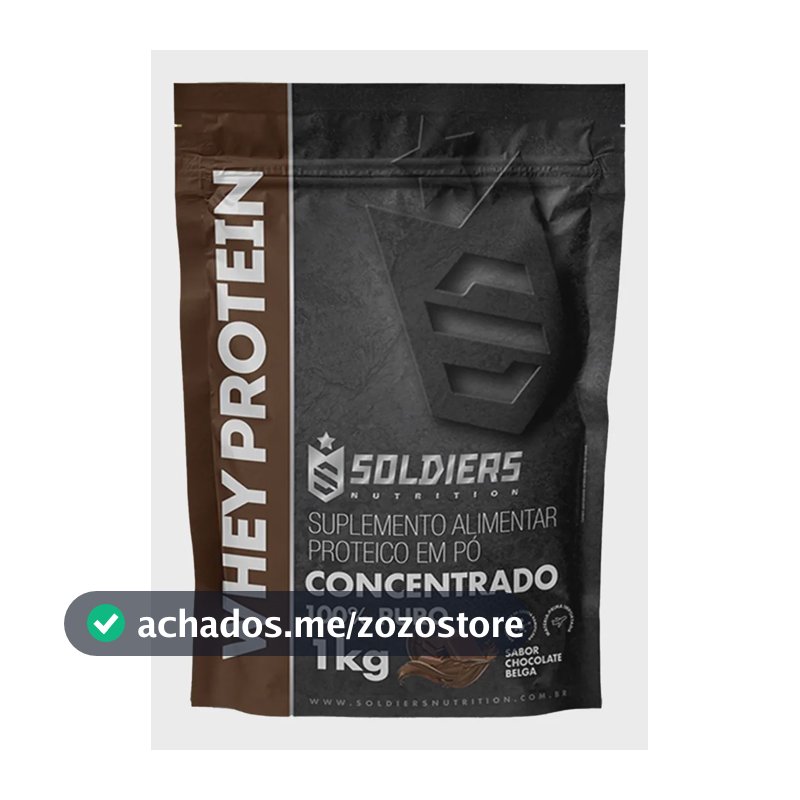 Proteína Soldiers Nutrition Suplementação Whey Protein em pó sabor Chocolate x 1kg