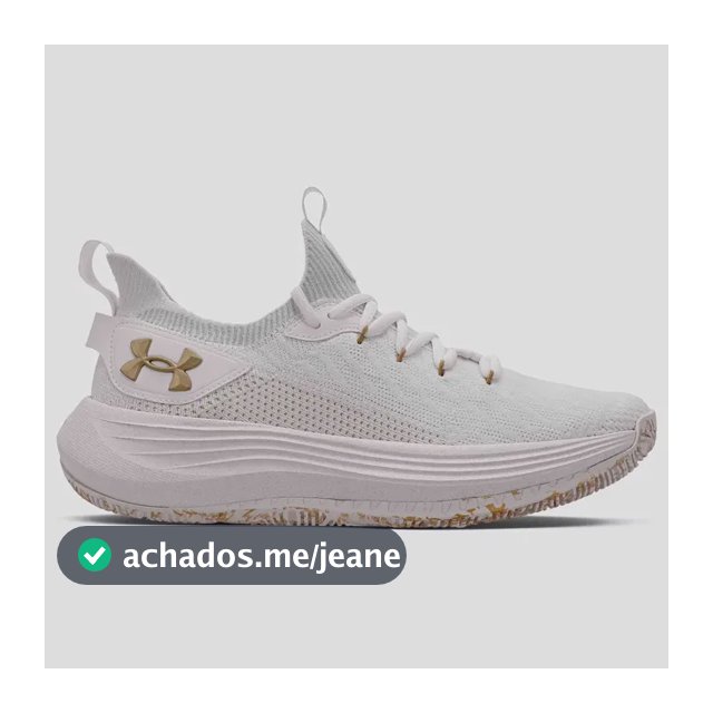 Tênis Masculino Hooper Under Armour White/halogray/mtgold Liso 42