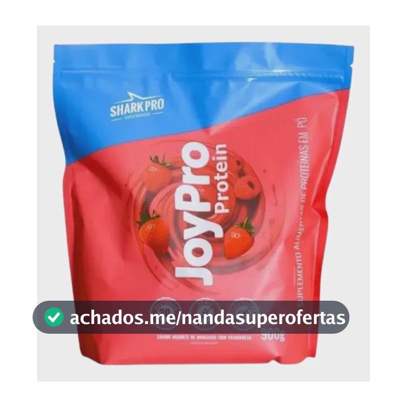 Whey Protein Joypro 100% Gourmet + Colageno 900g - Shark Pro Iogurte De Morango