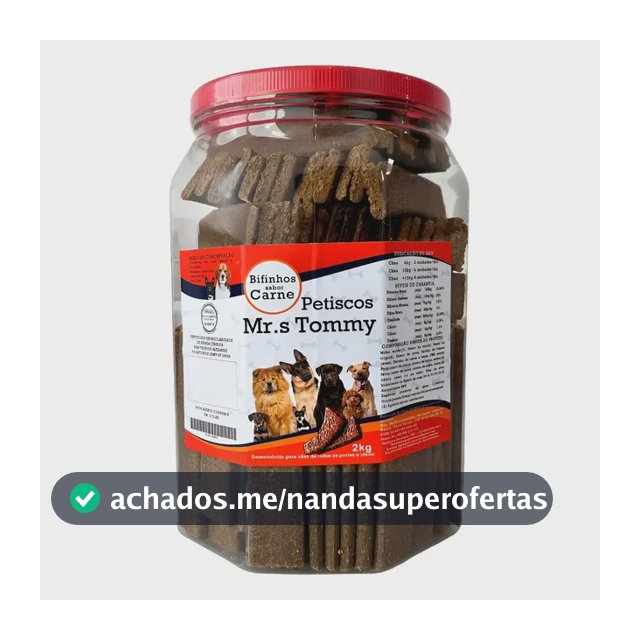 Petisco Bifinho Para Cachorro Super Premium Carne Pote 2kg