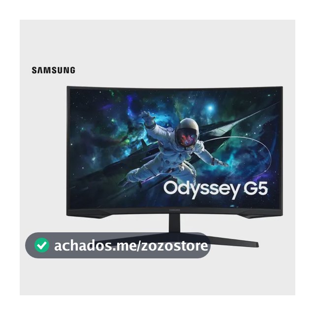 Monitor Gamer Samsung Odyssey G5, 32 ,qhd, 165hz,1ms,hdmi,dp Preto