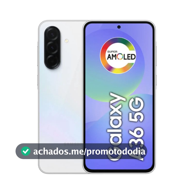 Smartphone Samsung Galaxy A36 5G 256GB 8GB Super Amoled 6.7'' Câmera Tripla 50MP Selfie 12MP 5000 mAh Ip67 NFC Dual Sim Recursos IA - Branco