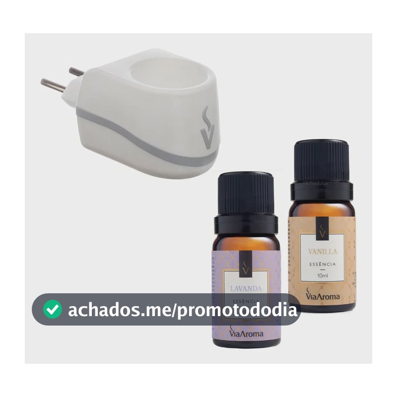 Aromatizador Elétrico + Essência - Escolha A Cor E Essência! Cor Branco C/ Vanilla E Lavanda