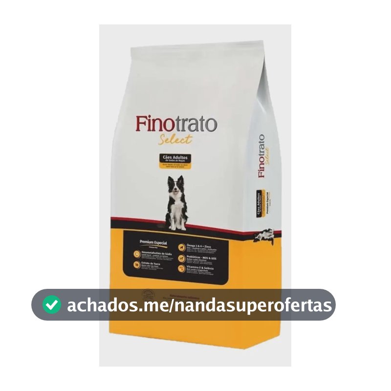 Ração Seca Finotrato Cães Adultos Select Completo 15kg Saúde Bucal